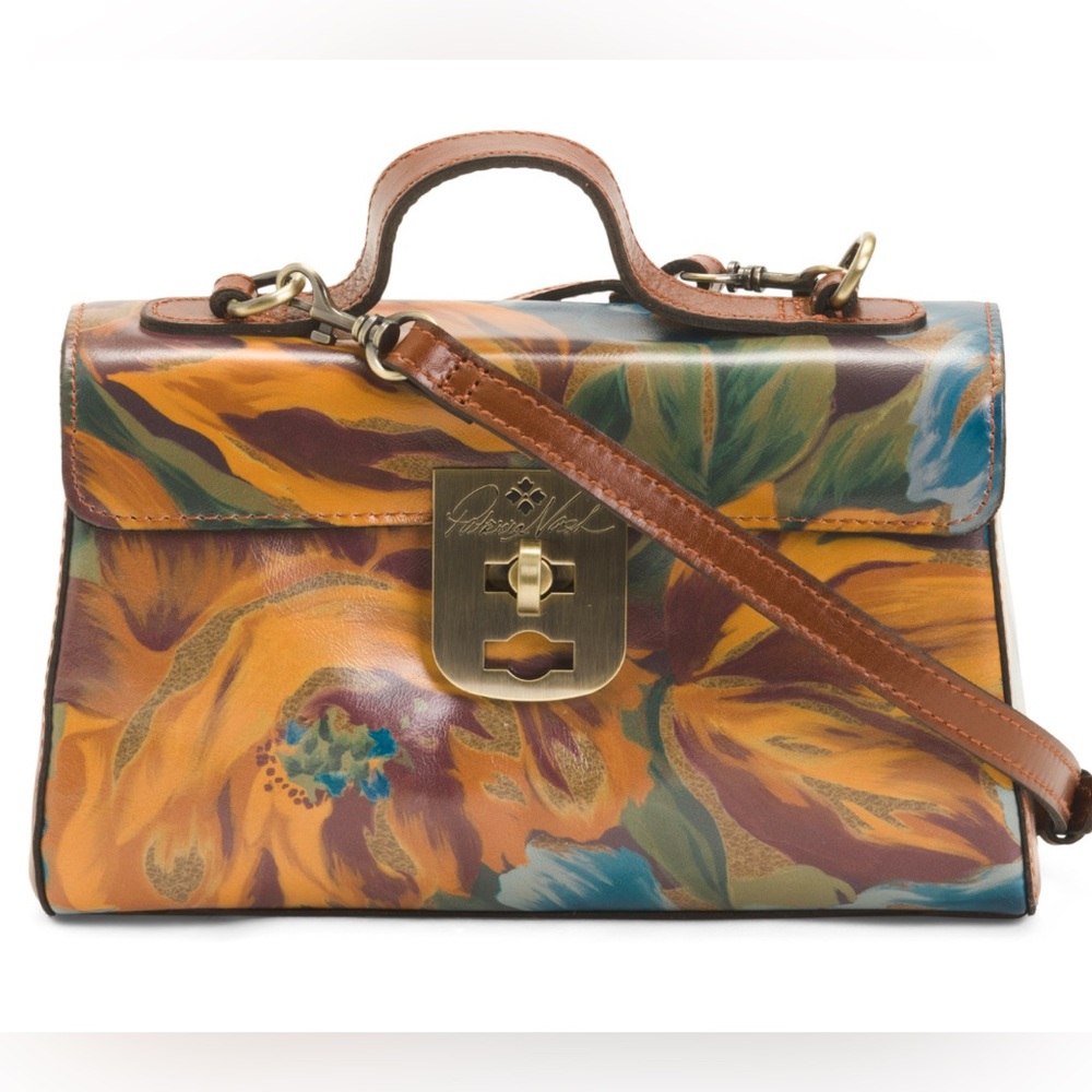 Patricia Nash Leather Carisbrooke Satchel Vintage Florals Timeless Craftsmanship